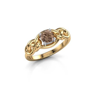 Ring Zoe 585 goud bruine diamant 0.50 crt