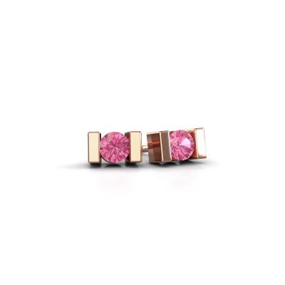 Stud earrings Lieve 585 rose gold pink sapphire 3.7 mm