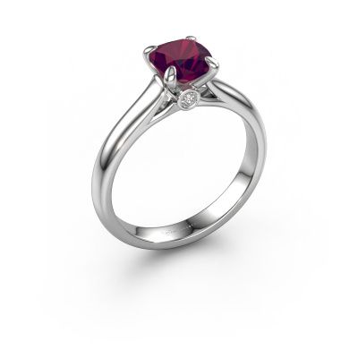 Engagement ring Valorie cus 1 585 white gold rhodolite 6 mm