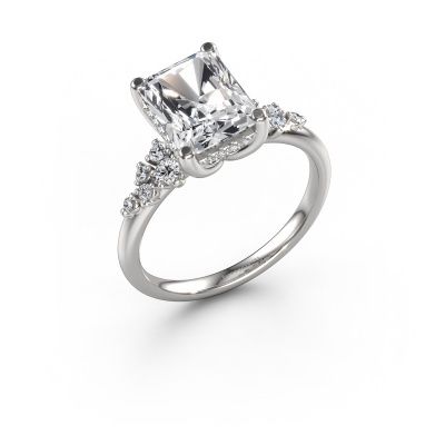 Engagement ring Emma RAD 950 platinum lab grown diamond 2.783 crt