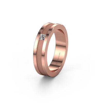 Wedding ring WH2001L 585 rose gold zirconia ±0.20x0.08 in