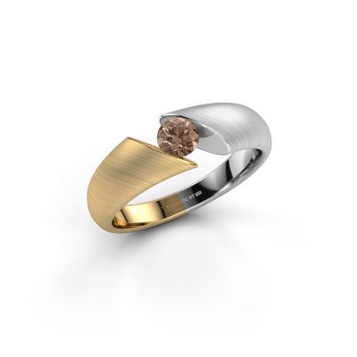 Ring Hojalien 1 585 goud bruine diamant 0.30 crt