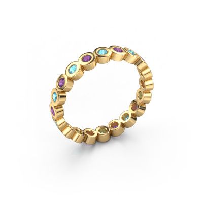 Stackable ring Edwina 1 585 gold blue topaz 2 mm
