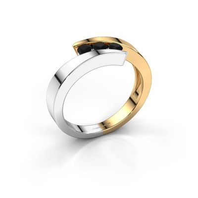 Ring Gracia 585 goud zwarte diamant 0.288 crt