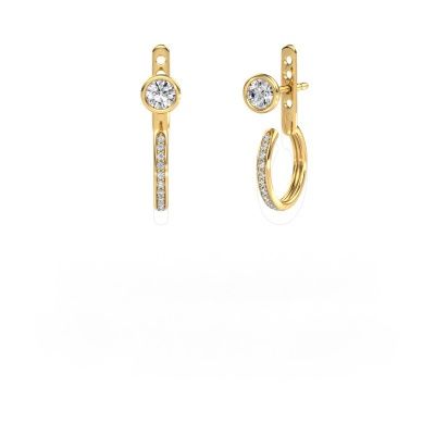Clous d'oreilles Destiny 585 or jaune diamant synthétique 0.674 crt