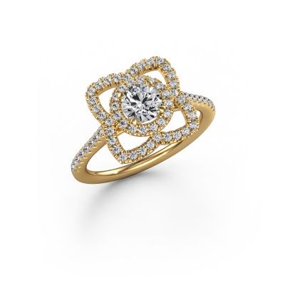 Engagement ring Cleopatra 585 gold lab grown diamond 0.942 crt
