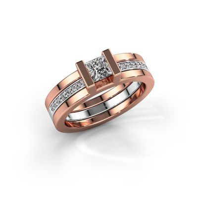 Verlovingsring Desire 585 rosé goud diamant 0.385 crt