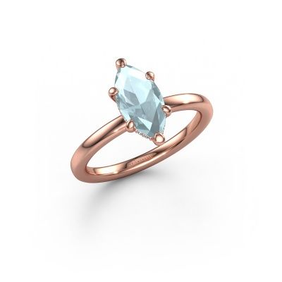 Verlobungsring Simone MRQ 2 585 Roségold Aquamarin 11x5.5 mm