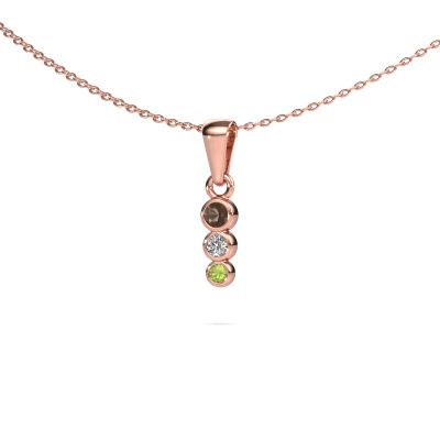 Hanger Felica 585 rosé goud rookkwarts 2.7 mm