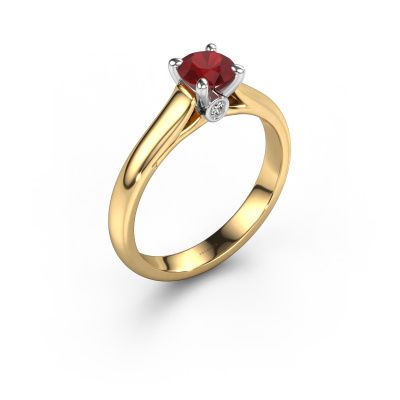 Engagement ring Valorie RND 1 585 gold ruby 5 mm