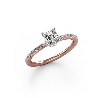 Verlobungsring Crystal ASSC 4 585 Roségold Diamant 0.74 crt