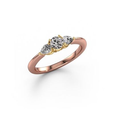 Verlobungsring Chanou RND 585 Roségold Diamant 0.72 crt