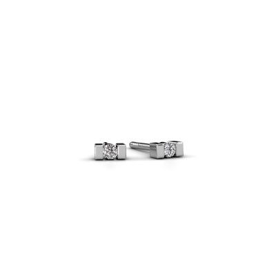 Stud earrings Lieve 950 platinum diamond 0.06 crt