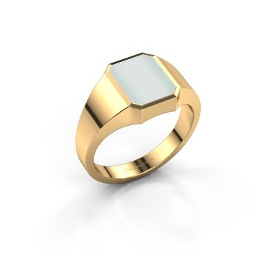 Pinky Ring Lars 1 585 Gold grüner Lagenstein 10x8 mm