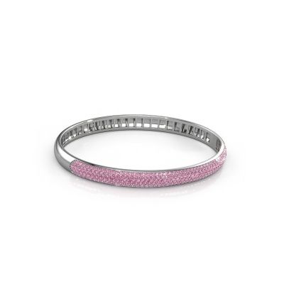 Armband Emely 6mm 585 Weißgold Pink Saphir 1.2 mm