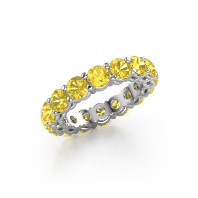 Stackable ring Michelle full 4.2 585 white gold yellow sapphire 4.2 mm