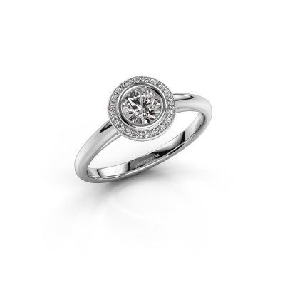Promise ring Noud 1 RND 585 white gold diamond 0.45 crt