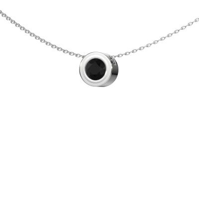 Pendant Ise 950 platinum black diamond 0.60 crt