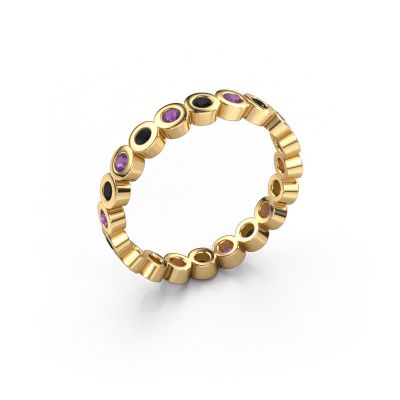 Stackable ring Edwina 1 585 gold black diamond 0.36 crt