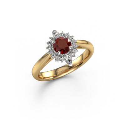 Engagement ring Susan 585 gold garnet 5 mm