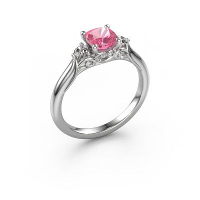 Verlobungsring Laurian CUS 950 Platin Pink Saphir 5.5 mm