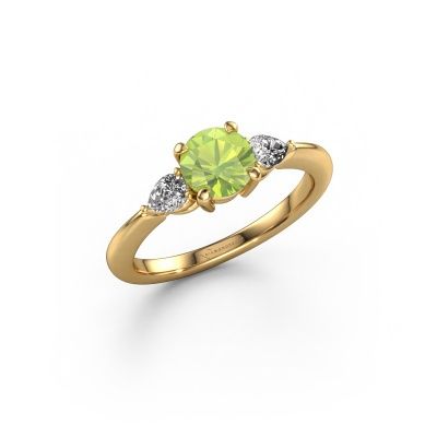 Engagement ring Chanou RND 585 gold peridot 6 mm