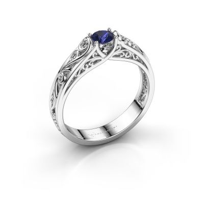 Ring Quinty 585 white gold sapphire 4.7 mm