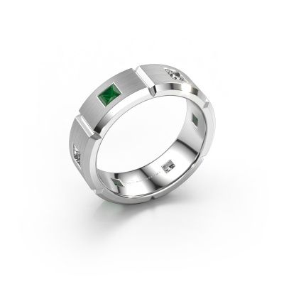 Men's ring Steve 950 platinum emerald 3 mm