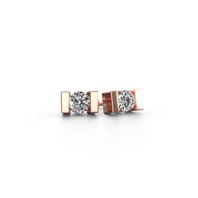 Stud earrings Lieve 585 rose gold zirconia 3.7 mm
