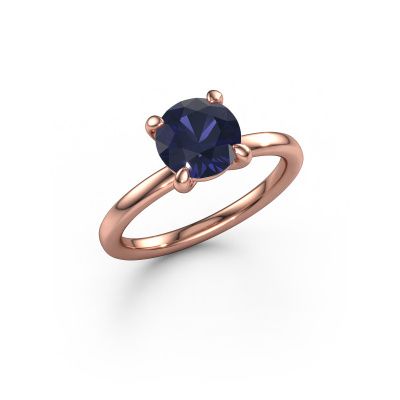 Engagement ring Simone RND 1 585 rose gold sapphire 7.3 mm
