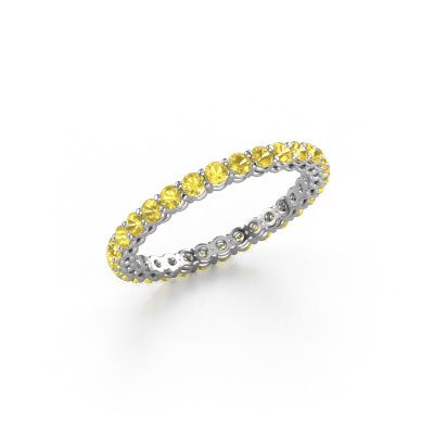 Bague superposable Michelle full 2.0 950 platine saphir jaune 2 mm