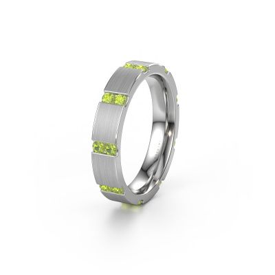 Weddings ring WH2132L14BM 585 white gold peridot ±0.16x0.09in