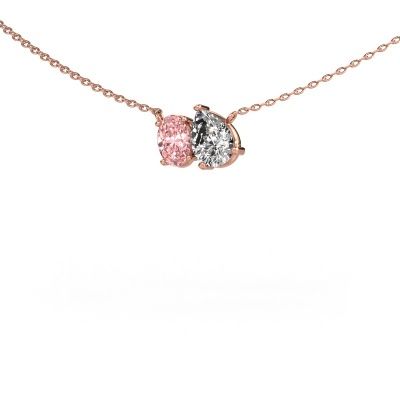 Hanger Toi et Moi PER OVL 585 rosé goud diamant 0.65 crt