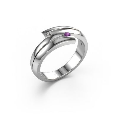 Ring Dena 585 white gold amethyst 2 mm