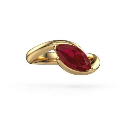 Engagement ring Aida MRQ 585 gold ruby 11x5.5 mm