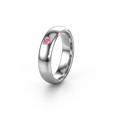 Friendship ring WH0101L35BPHRT 950 platinum pink sapphire ±0.20x0.08 in