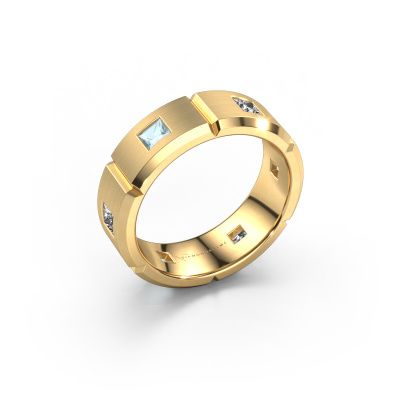 Men's ring Steve 585 gold aquamarine 3 mm