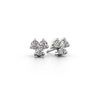 Stud earrings Shirlee 950 platinum zirconia 3 mm