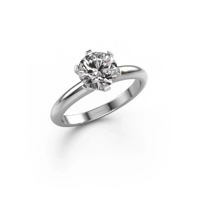 Engagement ring Tiffy 1 585 white gold lab grown diamond 0.10 crt