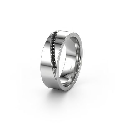 Ehering WH2146L17A 950 Platin Schwarz Diamant ±7x1.7 mm