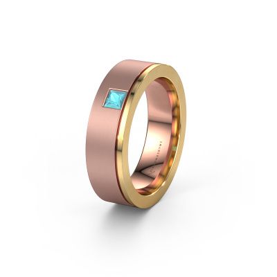 Wedding ring WH0550L16CMP 585 rose gold blue topaz ±0.24x0.09in