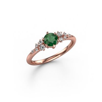 Engagement ring Royce RND 585 rose gold emerald 5 mm
