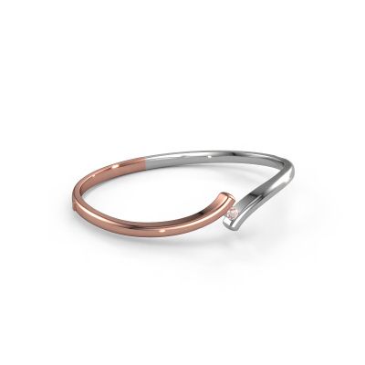 Bangle Amy 585 rose gold morganite champagne 3.4 mm