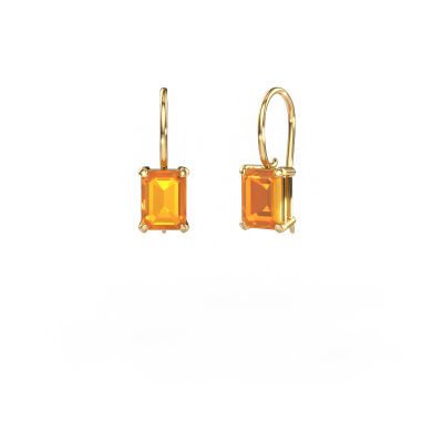 Pendants d'oreilles Cleo EME 585 or jaune citrine 8x6 mm