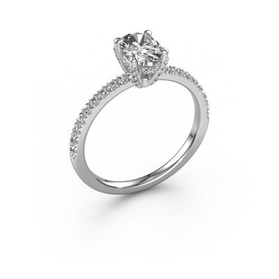 Engagement ring Saskia 1 OVL 950 platinum lab grown diamond 0.98 crt