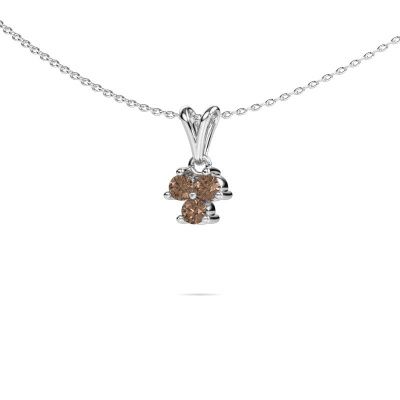 Pendant Shirlee 950 platinum brown diamond 0.30 crt