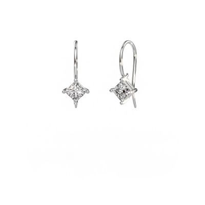 Pendants d'oreilles Cleo SQR 950 platine diamant 1.00 crt