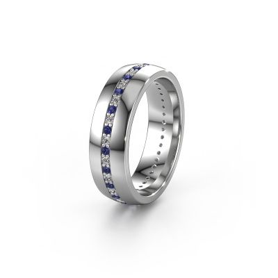 Weddings ring WH0103L26BP 950 platinum sapphire 1.3 mm ±0.24x0.08 in