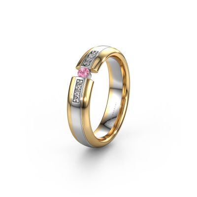 Wedding ring WH2128L26C 585 white gold pink sapphire ±0.20x0.08 in