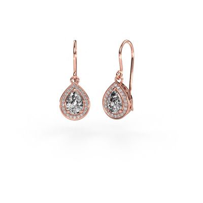 Drop earrings Beverlee 1 585 rose gold lab grown diamond 1.41 crt
